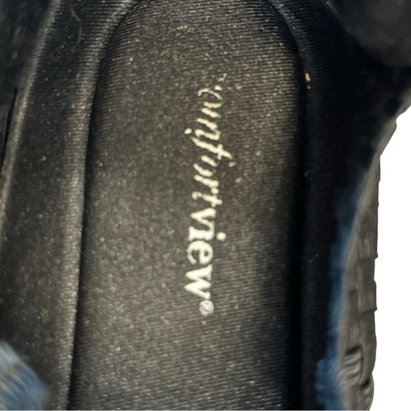 Women's Black Woven Elastic Flats, size 12WW - Picture 7 of 8